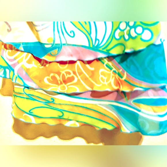 Floral Top w/ Ruffles, Vibrant Colors, Adjustable Straps, 8 - Picture 2 of 5